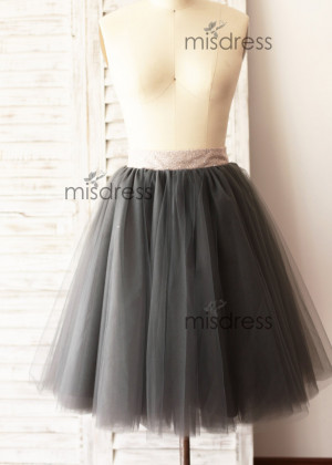 Sequin Waist Tulle Skirt Tutu Skirt